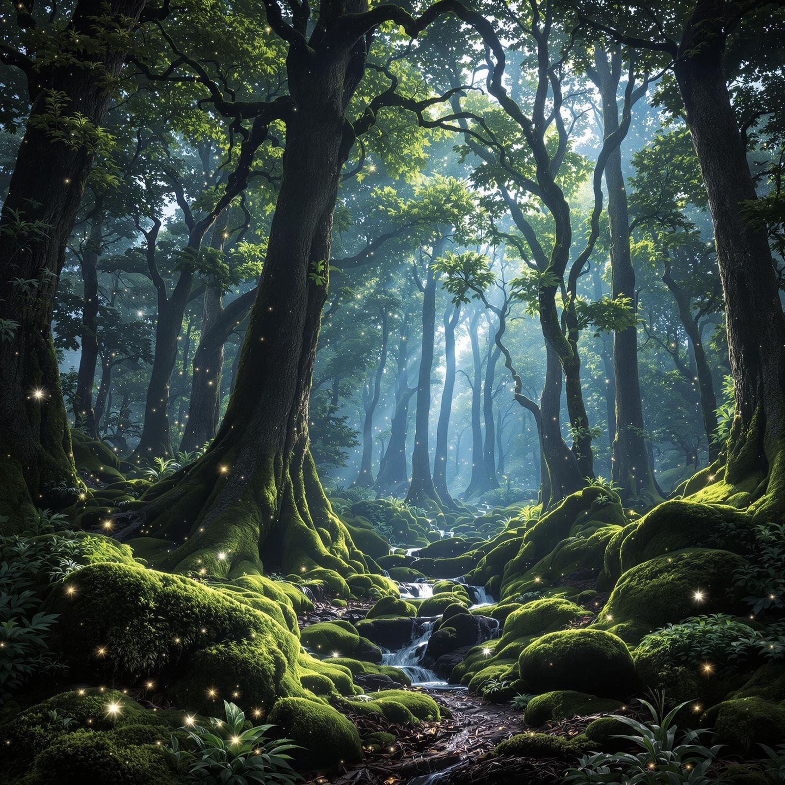 Ethereal Forest Glows with Magical Light