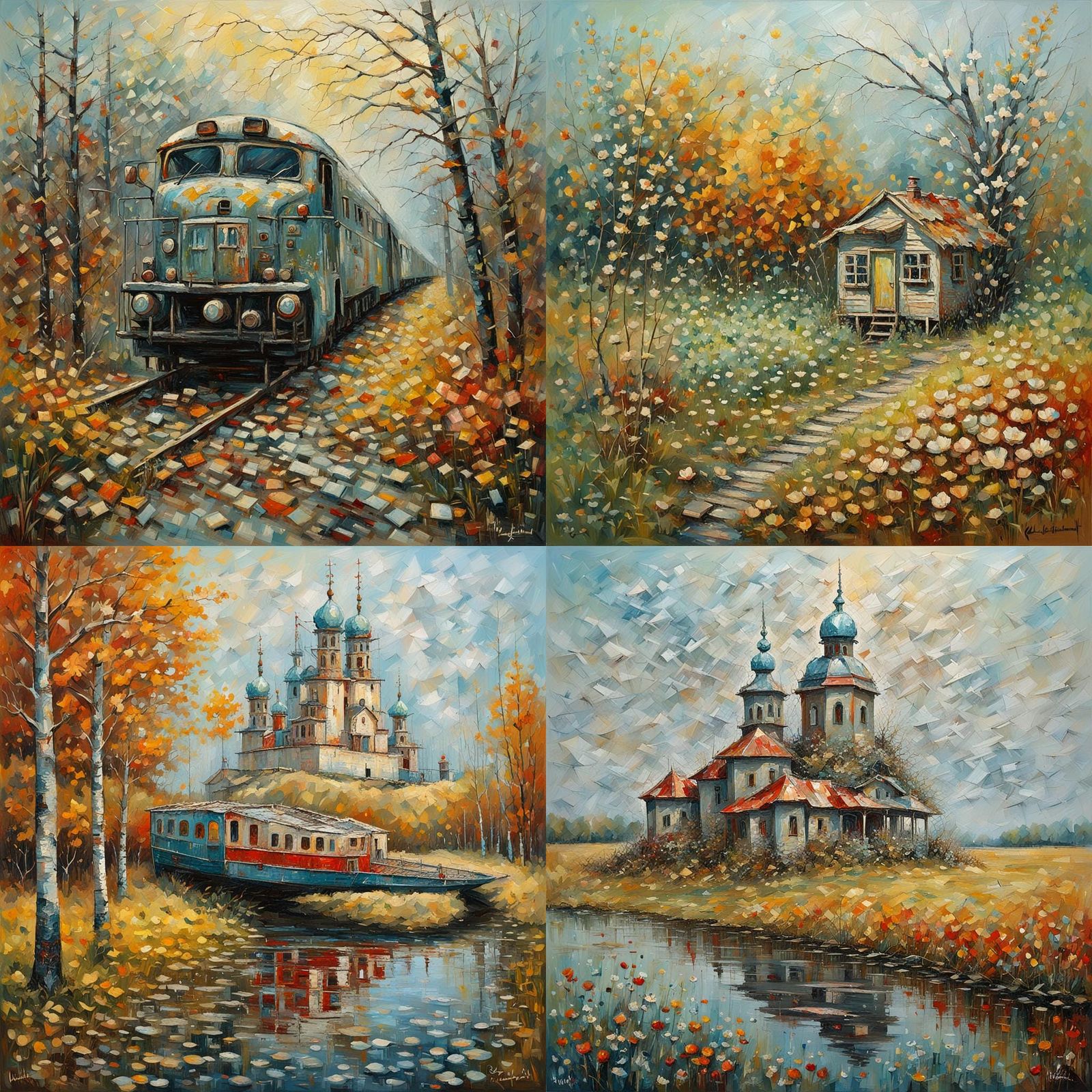 Abstract Painting in the Style of Kustanovich