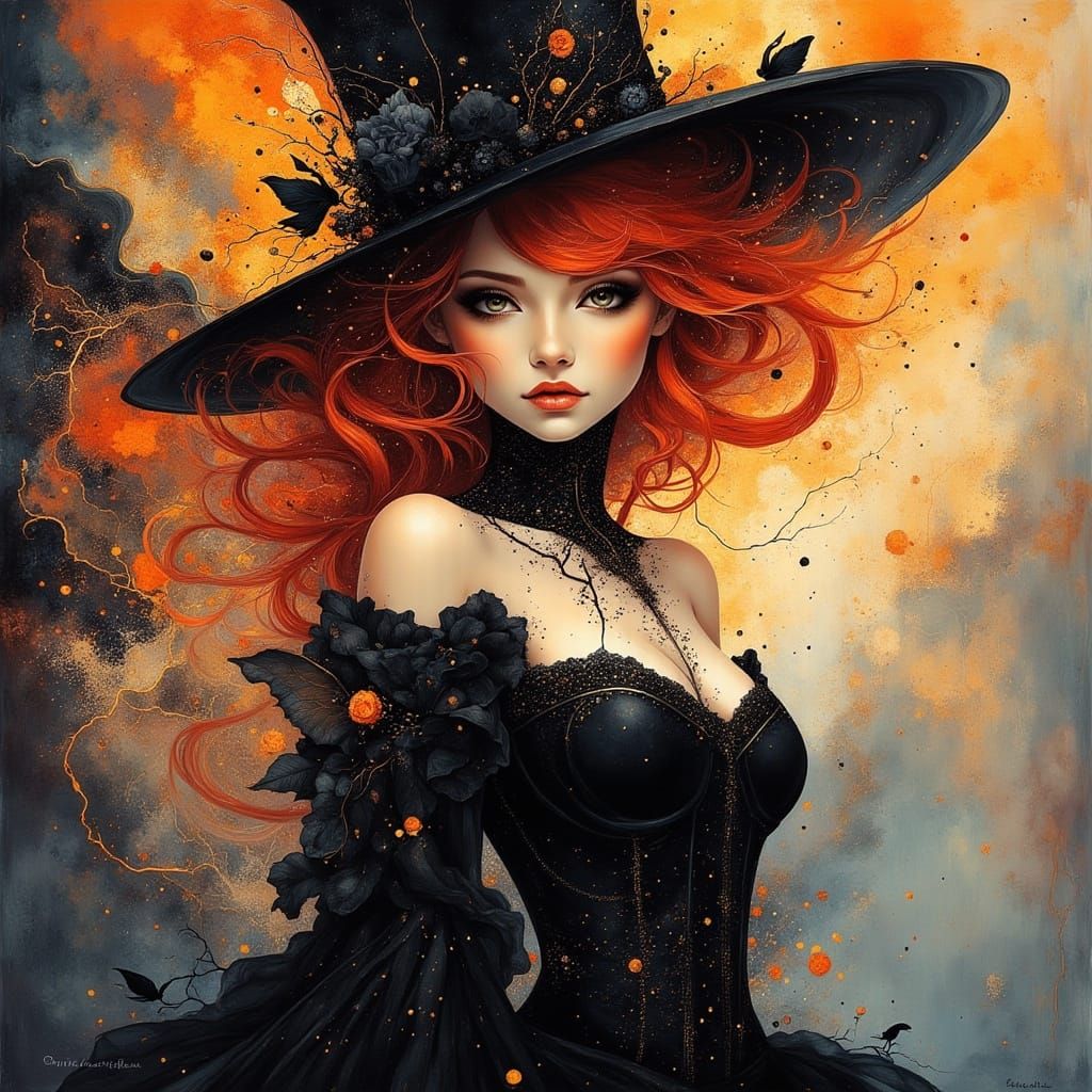 Futuristic Elegant Lady in Unique Corseted Attire