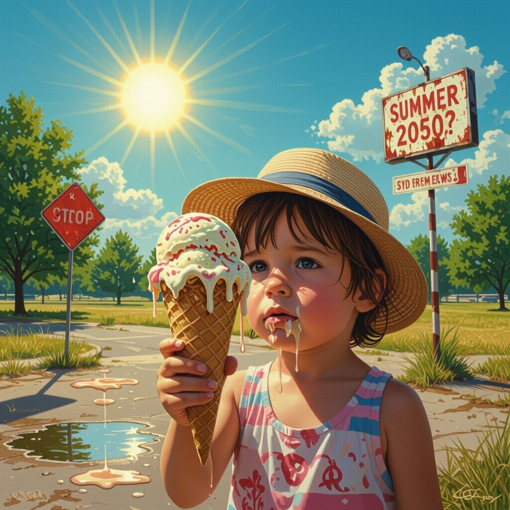 Melting Ice Cream: Hyperrealistic Summer Apocalypse