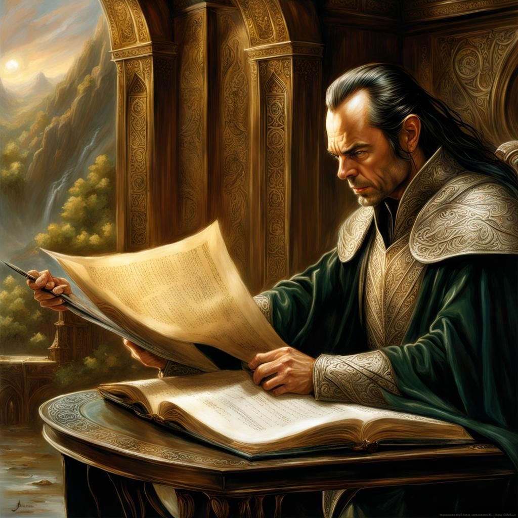 Elrond of Rivendell in Luis Royo Style