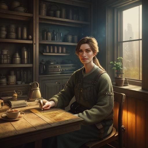 Nostalgic Moment in Cozy Room: Pixar-Inspired 3D Art