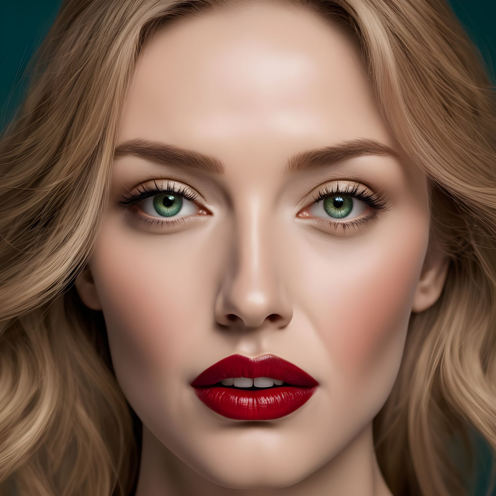 Alluring Honey Blonde Woman in Elegant Portrait