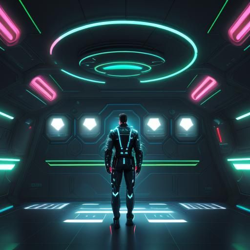 Sci-Fi Spaceship Message in Low Poly Aesthetic