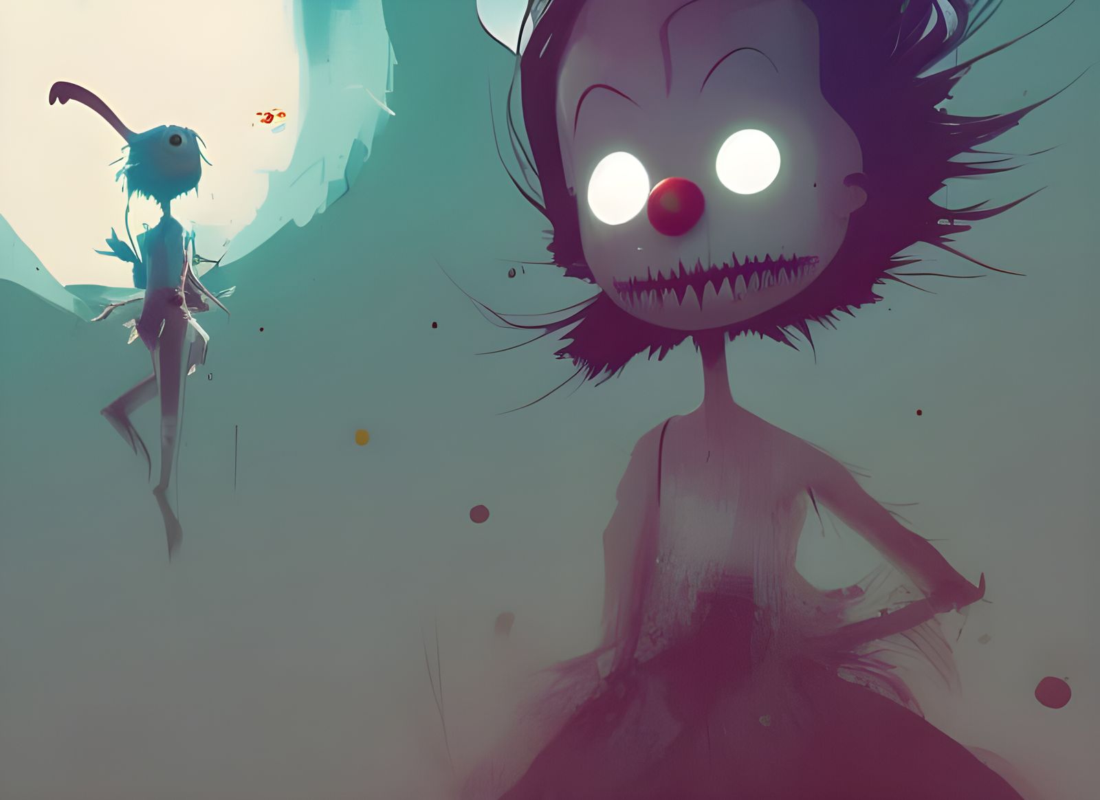 Coulrophobia: A Colorful Horror Clown Illustration