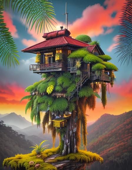 Detailed Mountain Town in Photorealistic 3D