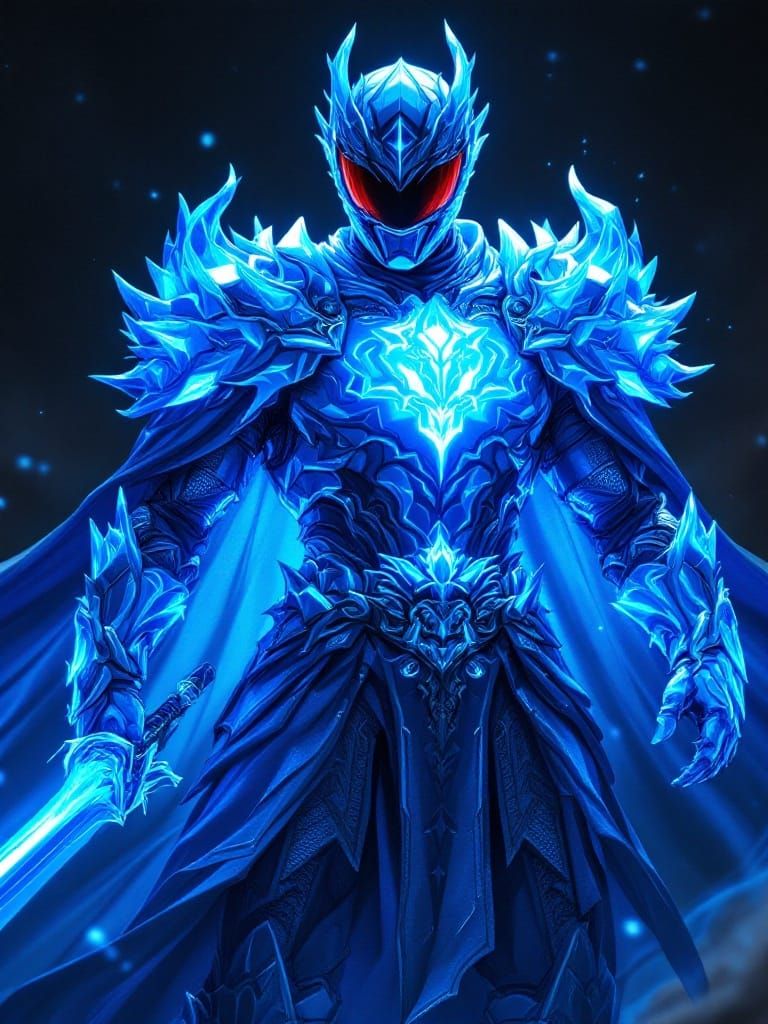 Mighty Dragon Power Ranger in Prismatic Azure Armor