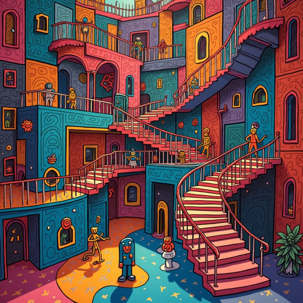 Escher and Haring: Impossible Architecture in Pop Art