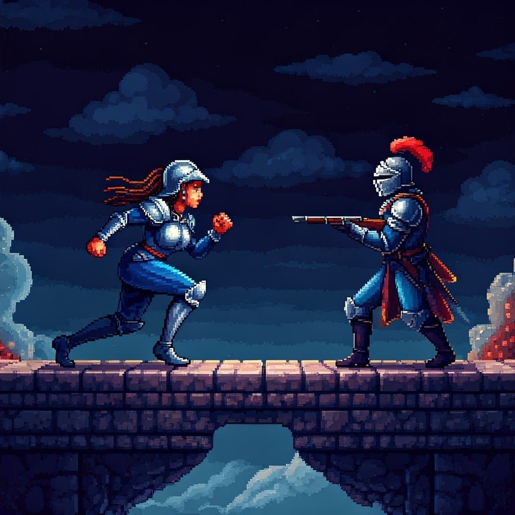 Lady Knight in 16-Bit Siege
