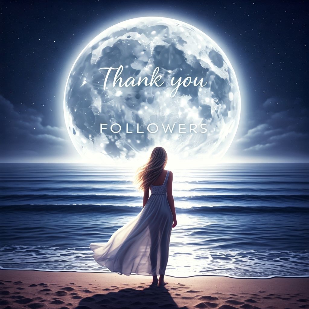 Magical Seashore Under Giant Moon, Ethereal Mist