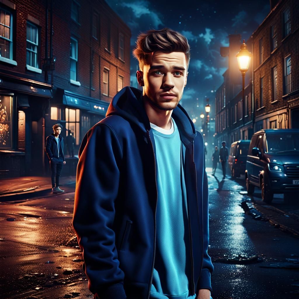 Night Portrait in Detailed Matte Painting Style