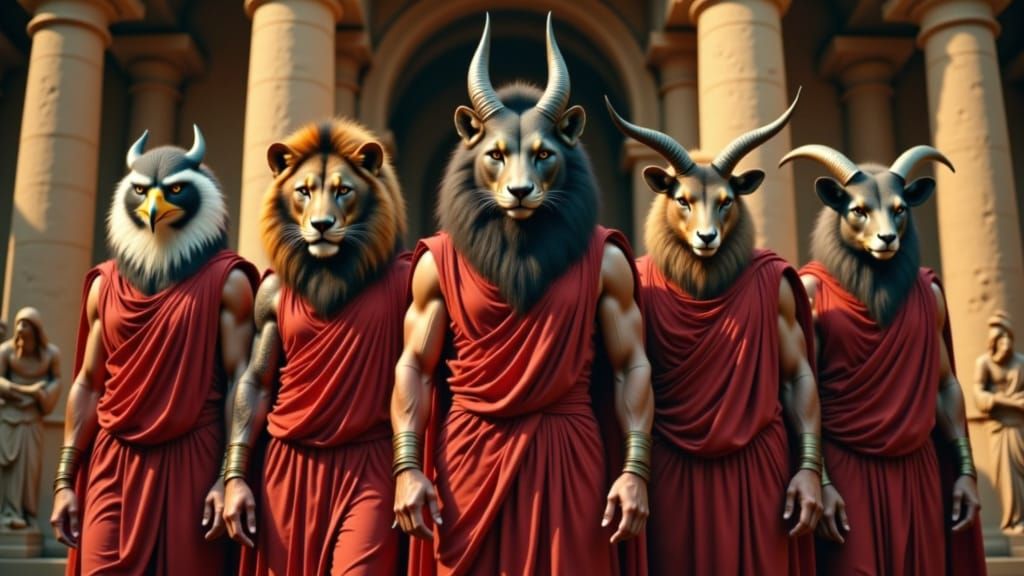 Animal-Headed Gods in Mediterranean Temple