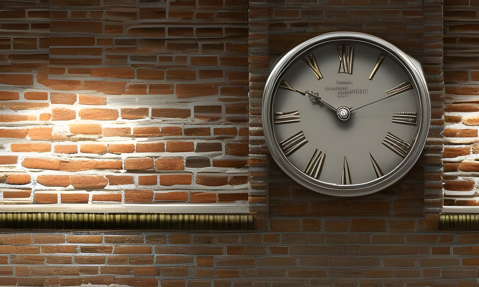 Clockwork Brick Wall in Surreal Style