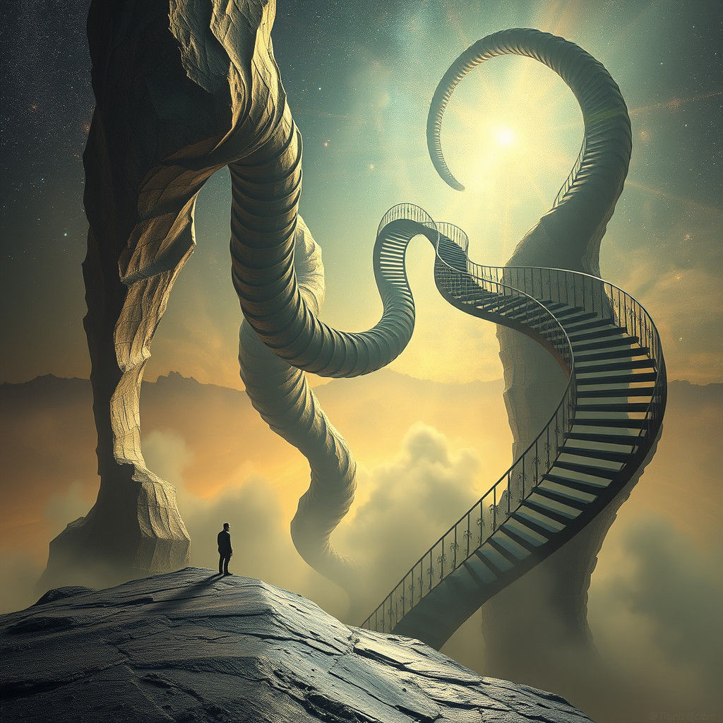 Cosmic Surrealism: Warped Structures in Dreamlike Space
