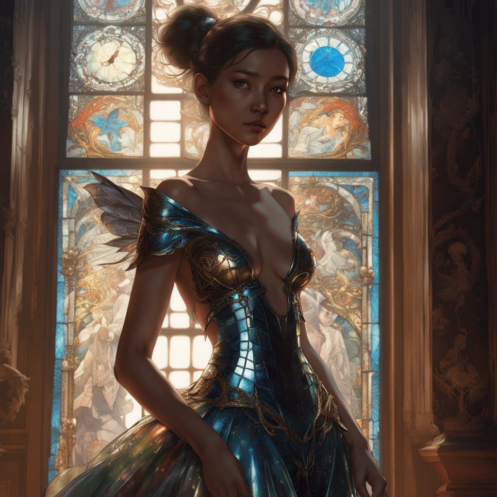 Ethereal Beauty in a Sunlit Kitchen