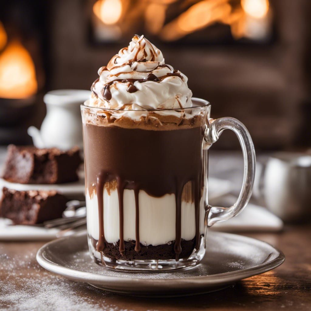 Chocolate Brownie with Fudge Syrup and Milk