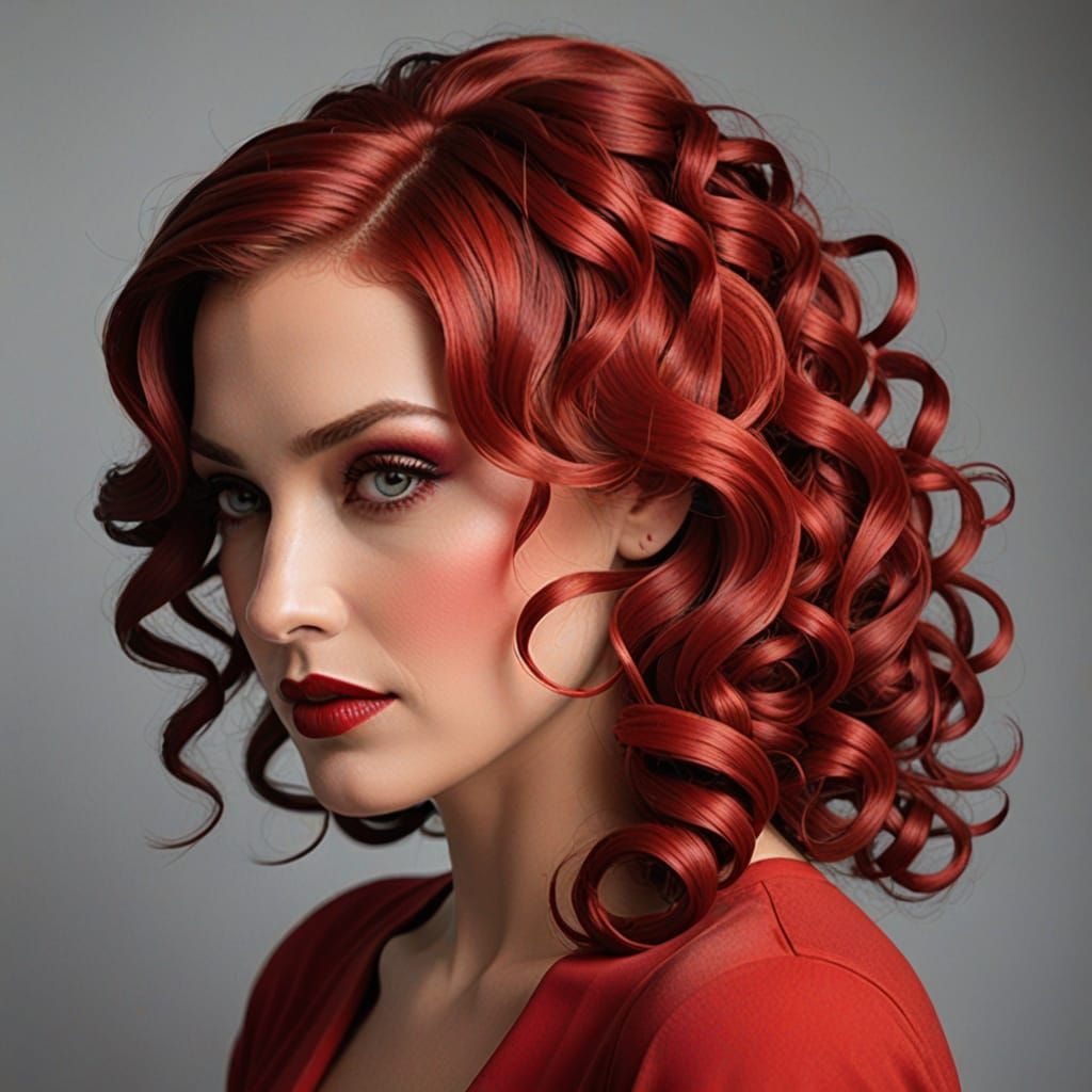 Vibrant Reds Twisting and Curling in Abstract Motion