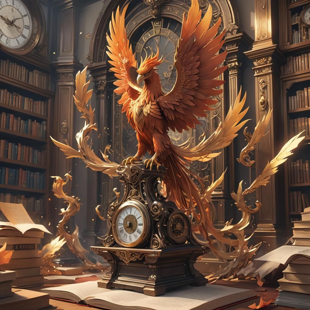 Phoenix Rising: Anime-Style Book Art