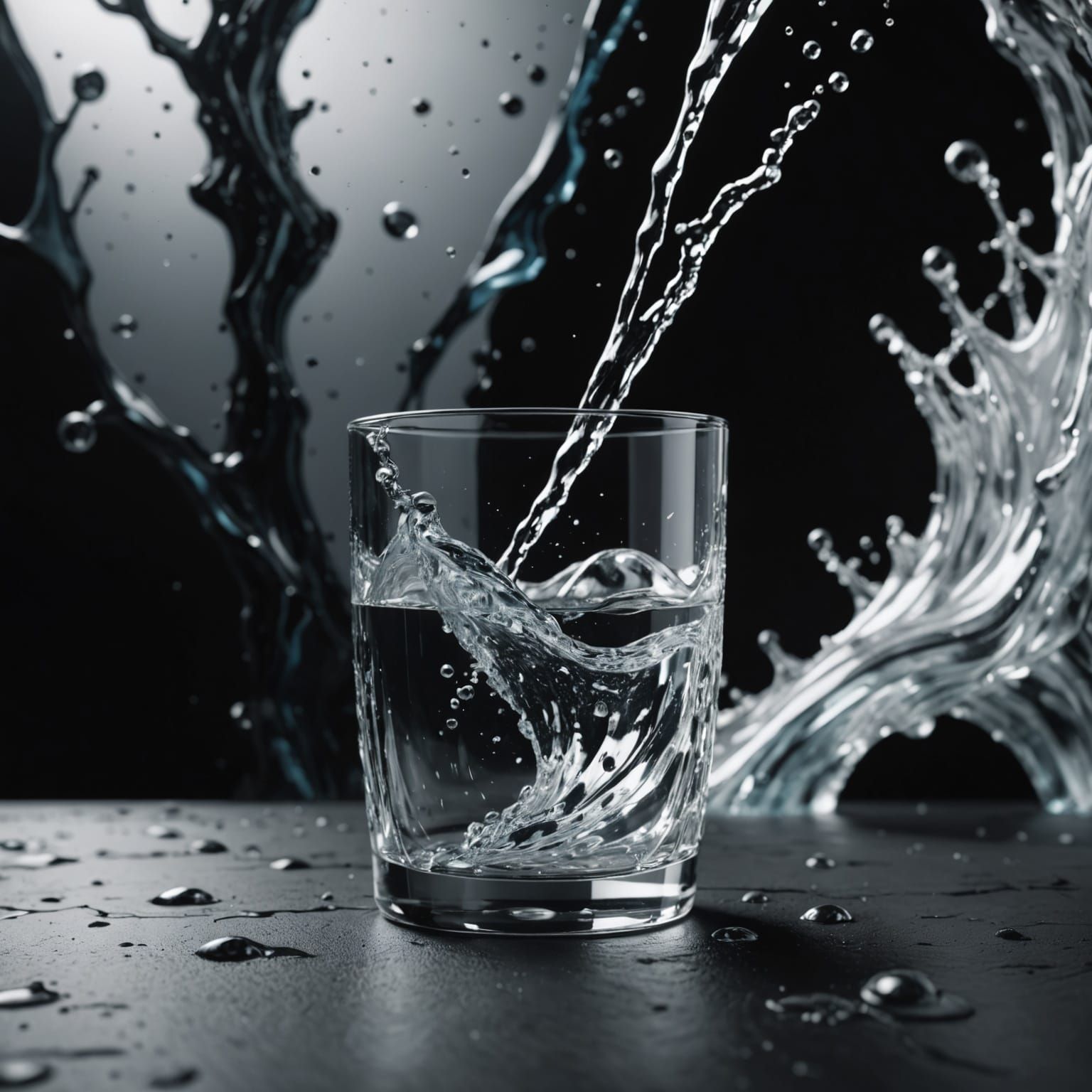 Vibrant Splash of Color on a Monochromatic Backdrop