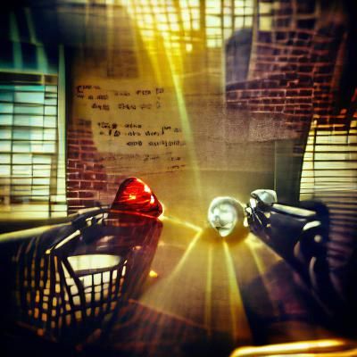 Dramatic Film Noir Scene with Lens Flare