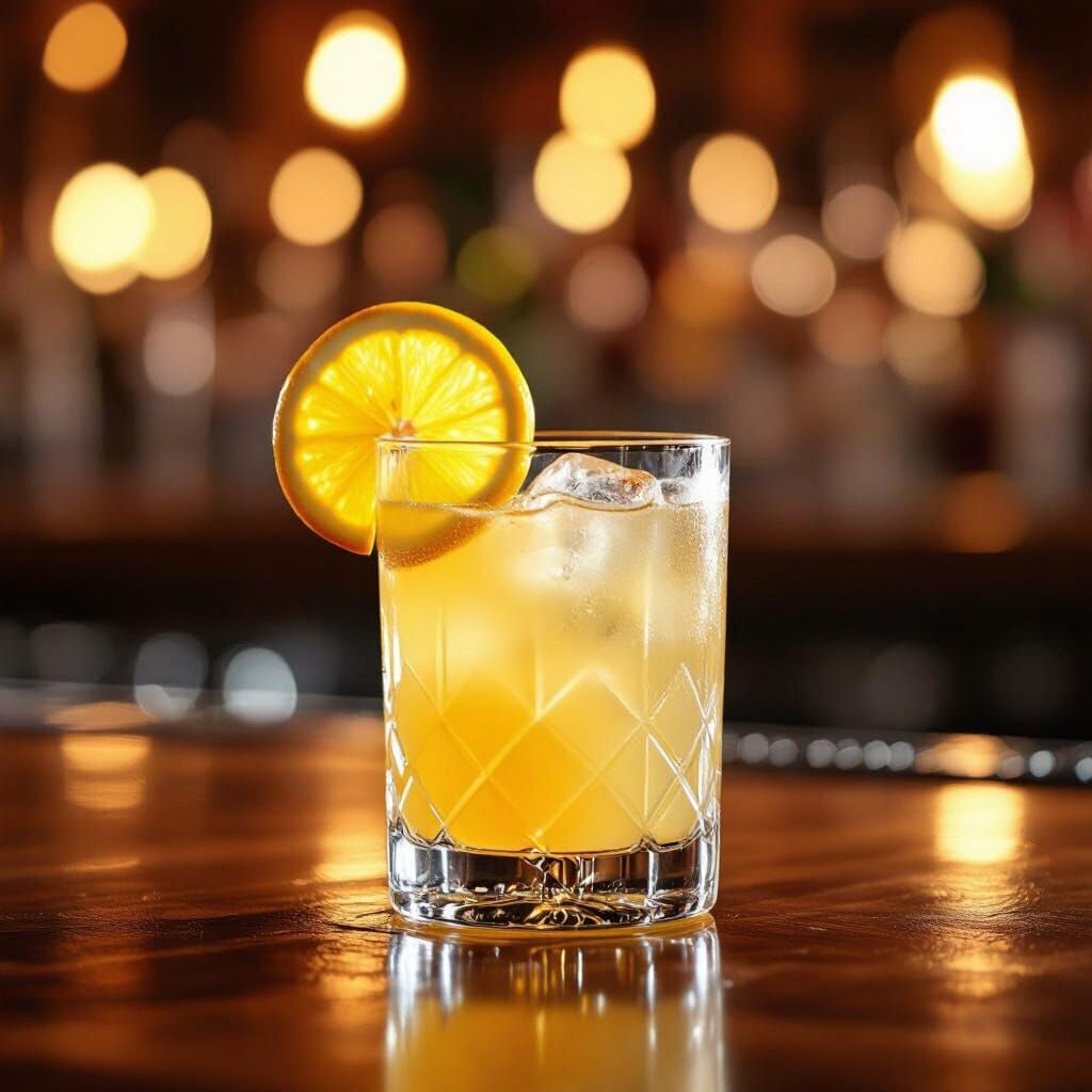 Cozy Winter Citrus Cocktail in Elegant Glass