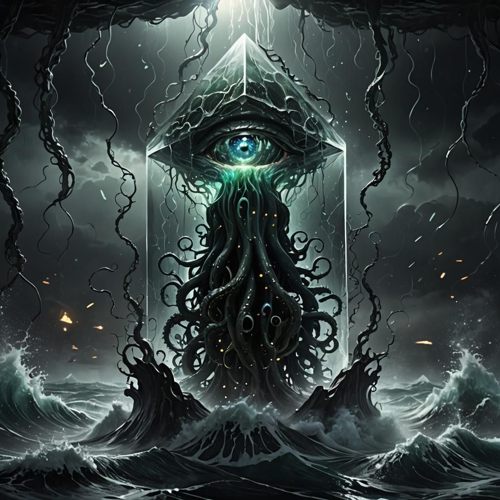 Glass Prism Eye in Dark Fantasy Style
