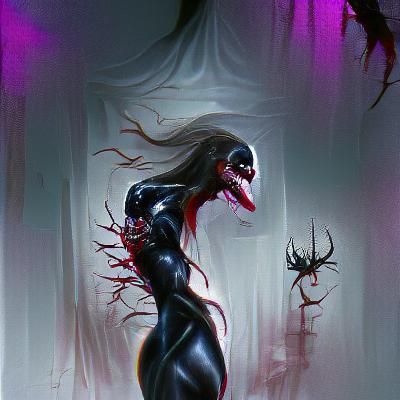 Sinister Venom Queen Dark Fantasy Portrait