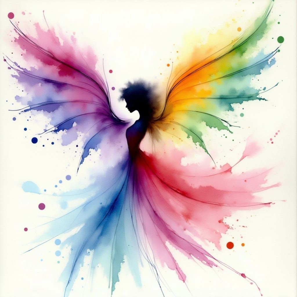 Surreal Rainbow Goddess in Pastel Colors