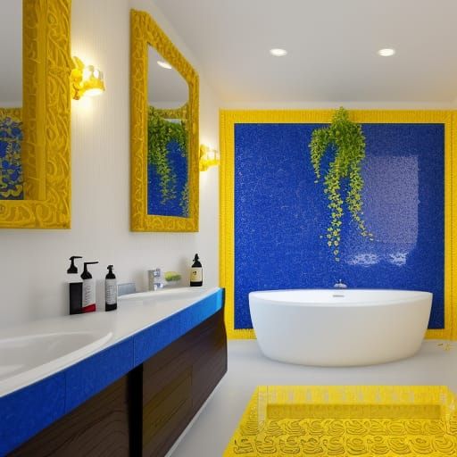 Majorelle gardens bathroom