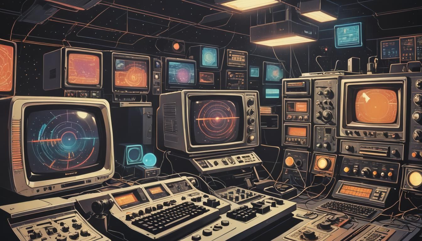 Retrofuturistic Video Computer Advertising in Comic Style