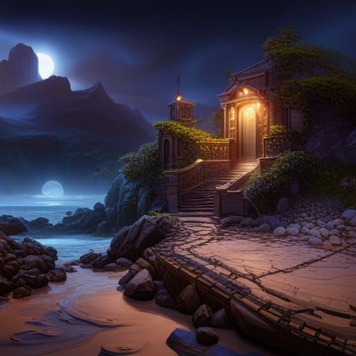 Fantastical Matte Painting with Deep Color