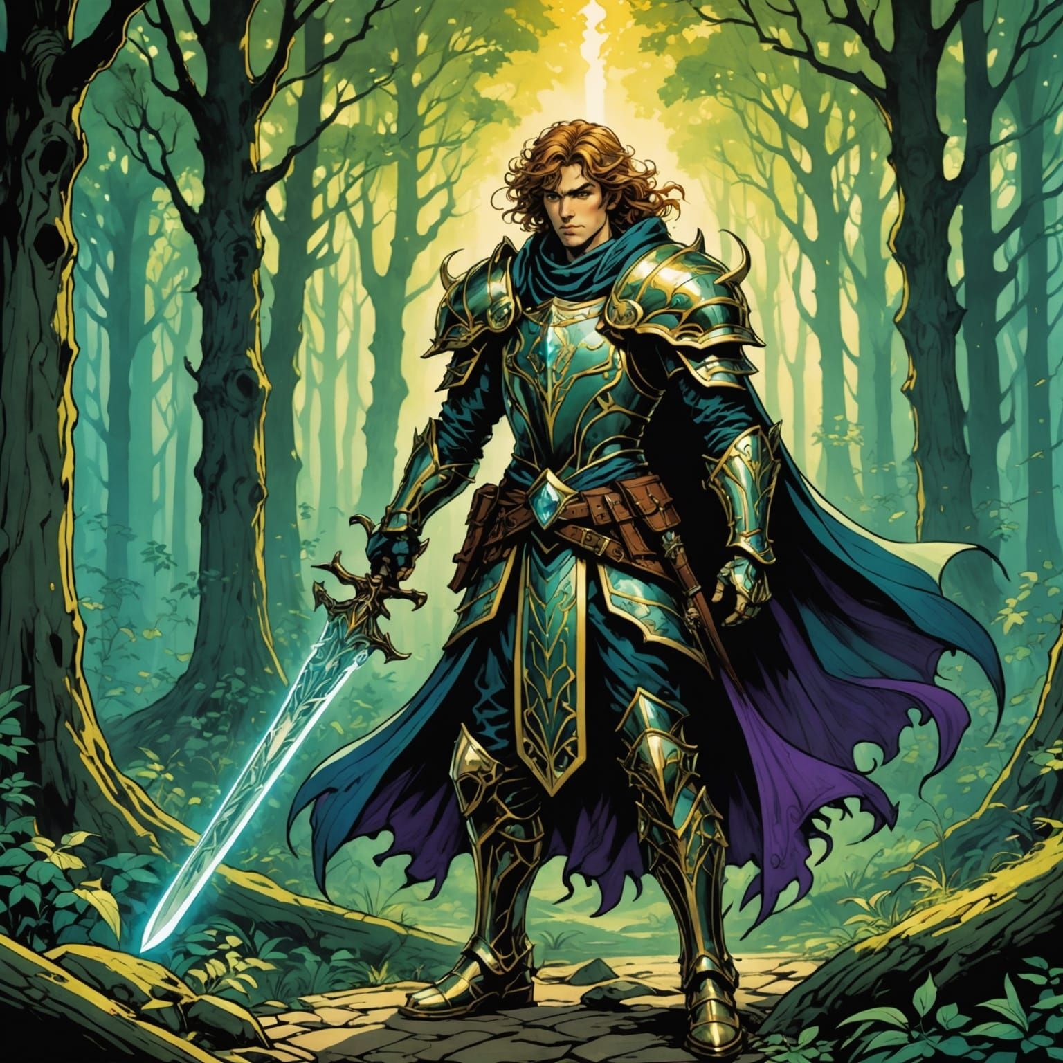 Radiant Paladin in Eldritch Forest