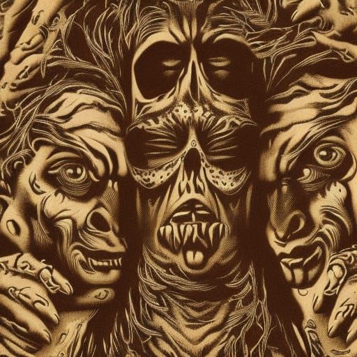 Eldritch Monkey Parasite in Man's Chest