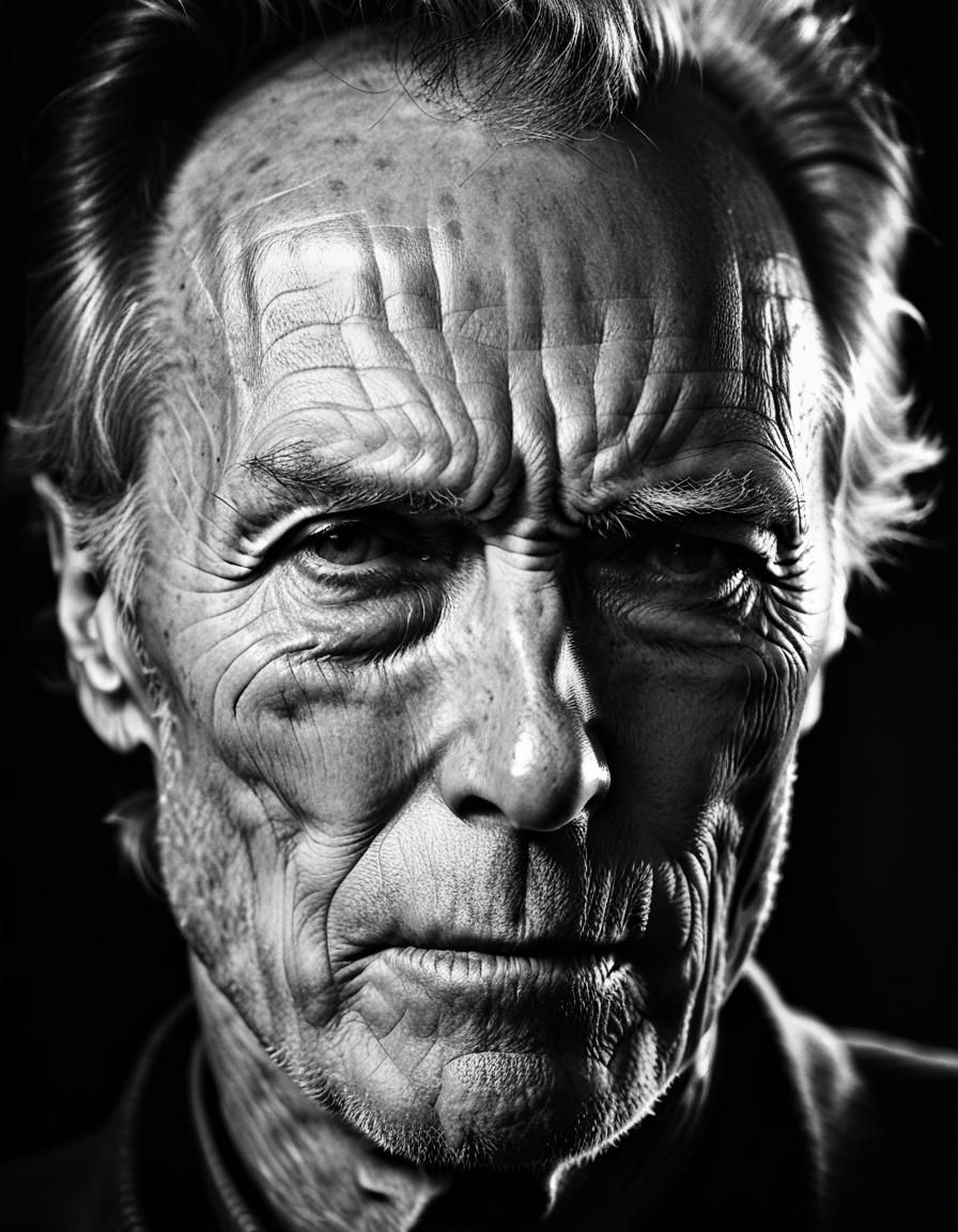 High Contrast Portrait in Black and White