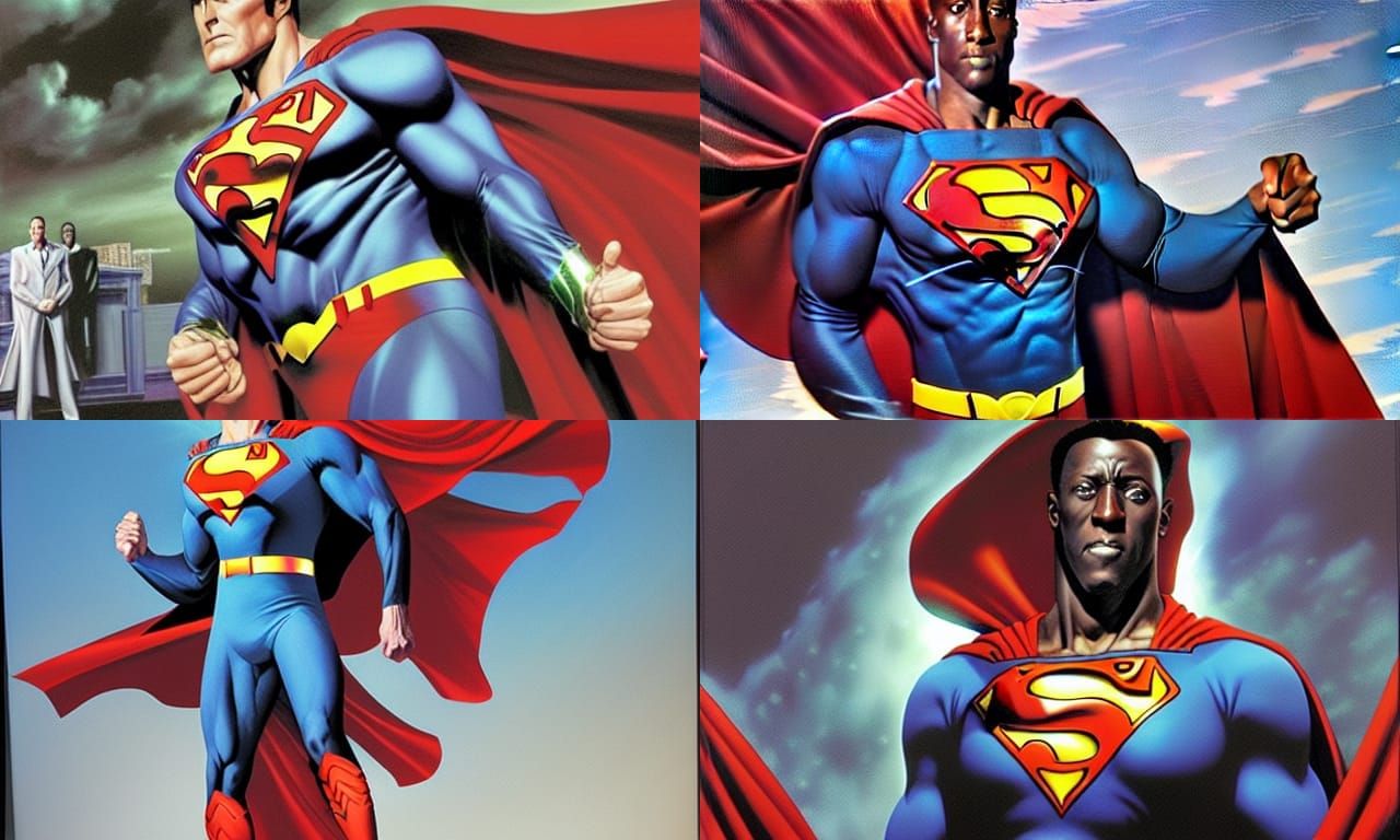Wesley Snipes as Superman in Comic Book Art