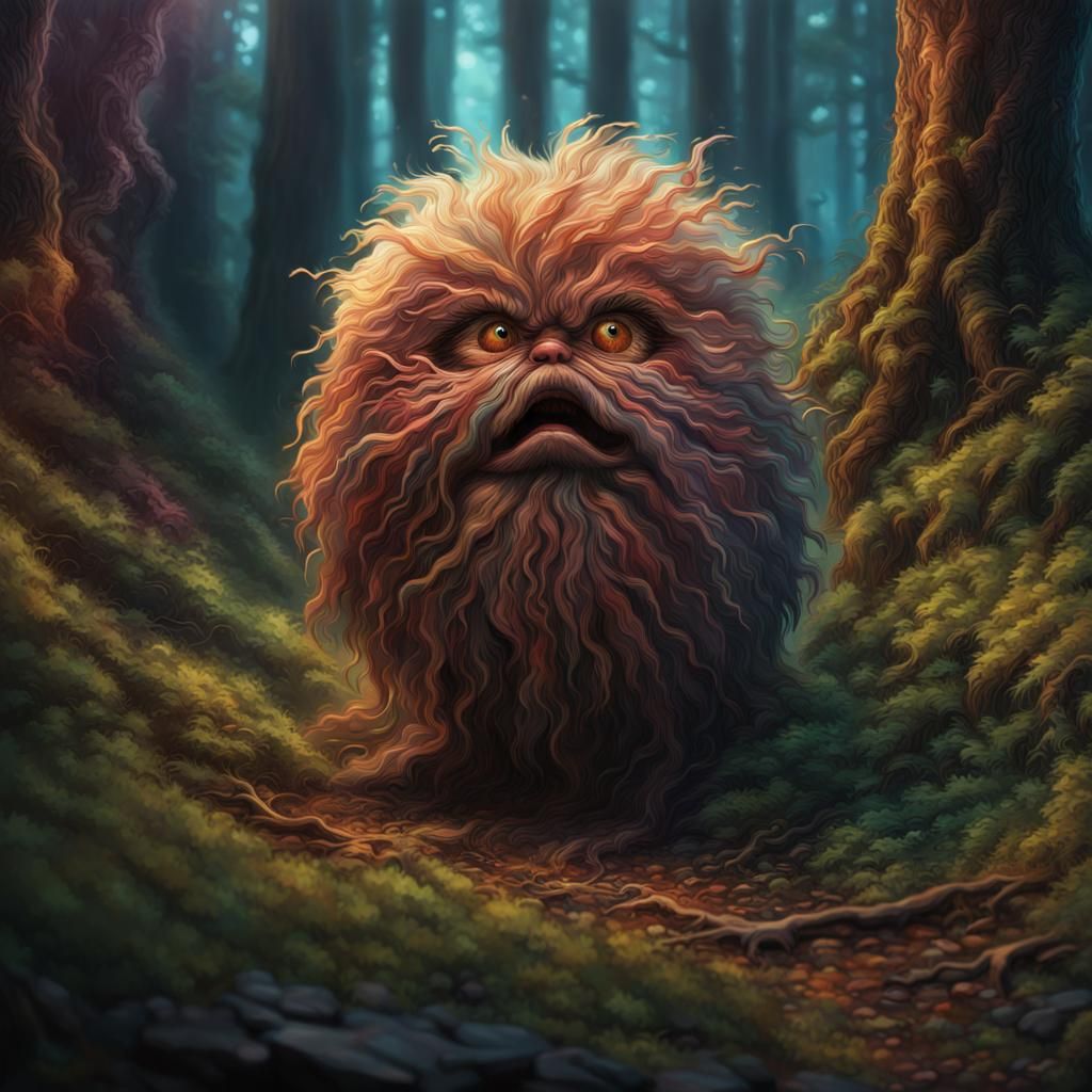 Hyperrealistic Fizzgig in Enchanted Forest