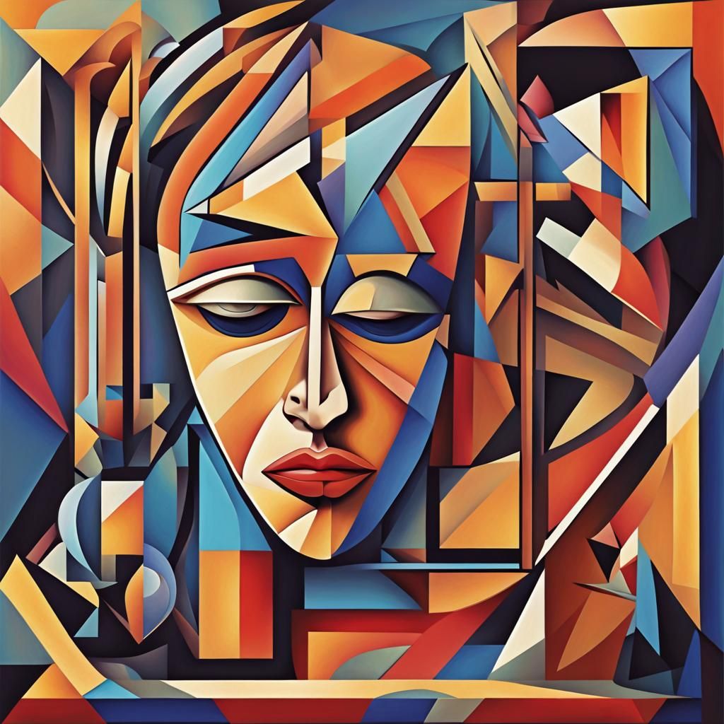 Cubist Painting of a Migraine Aura
