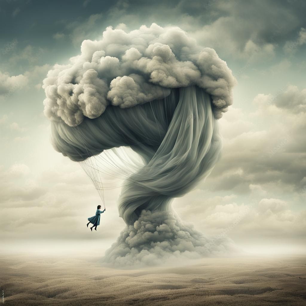 Ethereal Air Creature: Surrealist Dreamscape