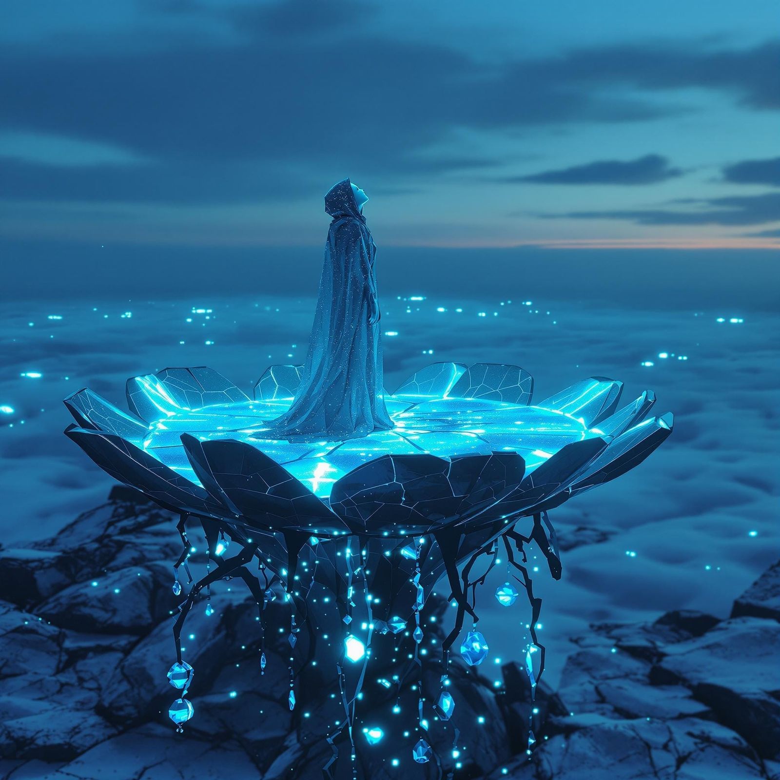 Glacial Bloom Circuitry at Twilight