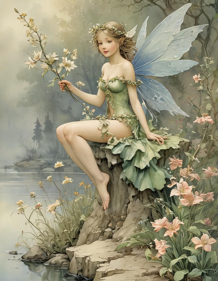 Spring Fairy in Anton Pieck Style