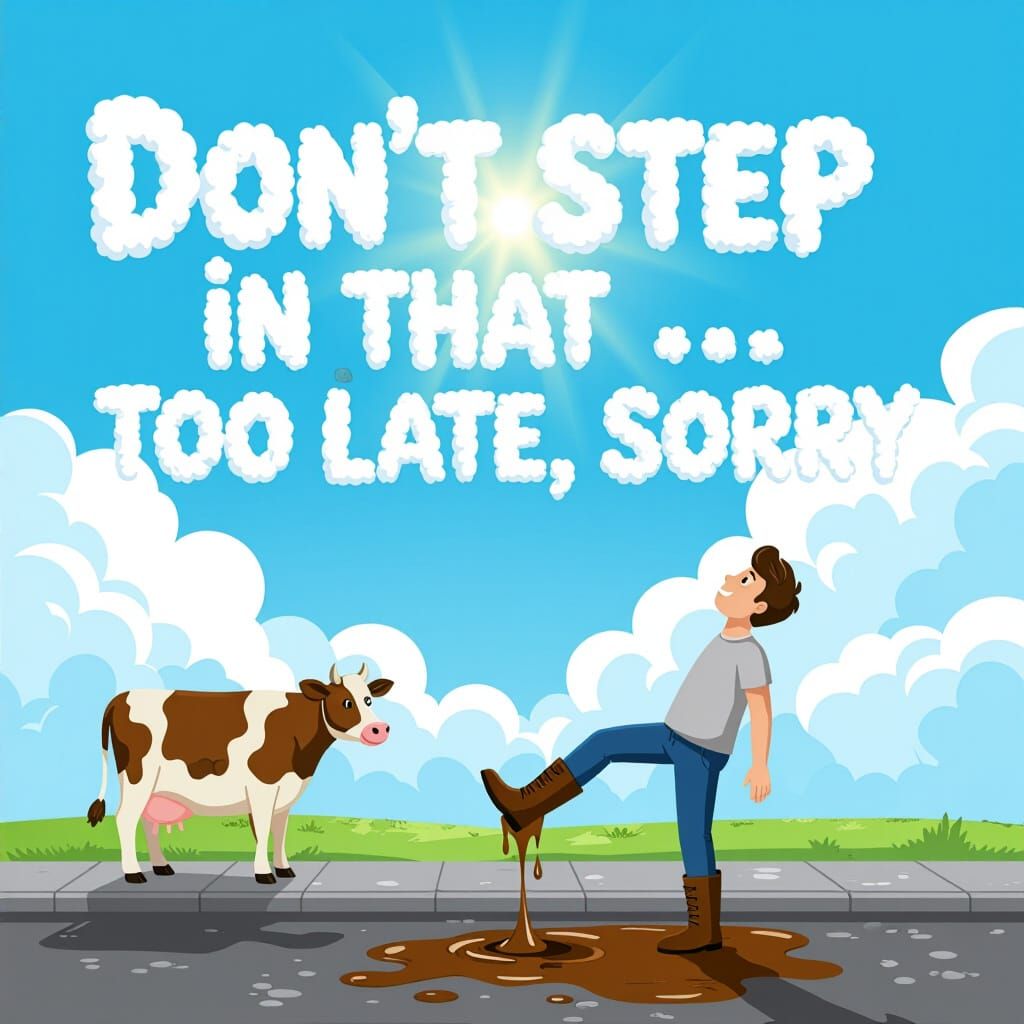 Surreal Cloud Art: Message & Messy Mishap