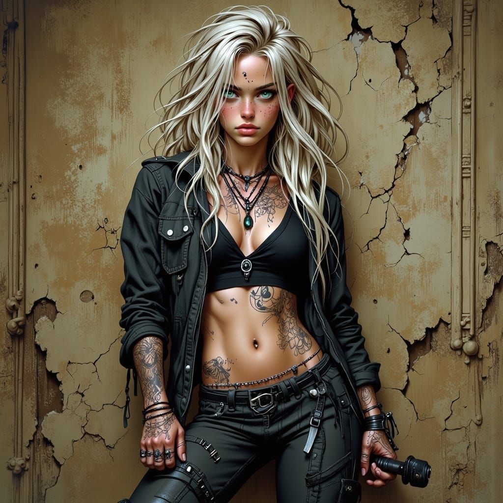 Rebellious Beauty in Dystopian World