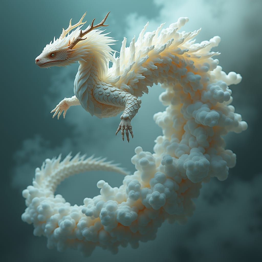 Cloud Smoke Basilisk Emerging from Dream Realm