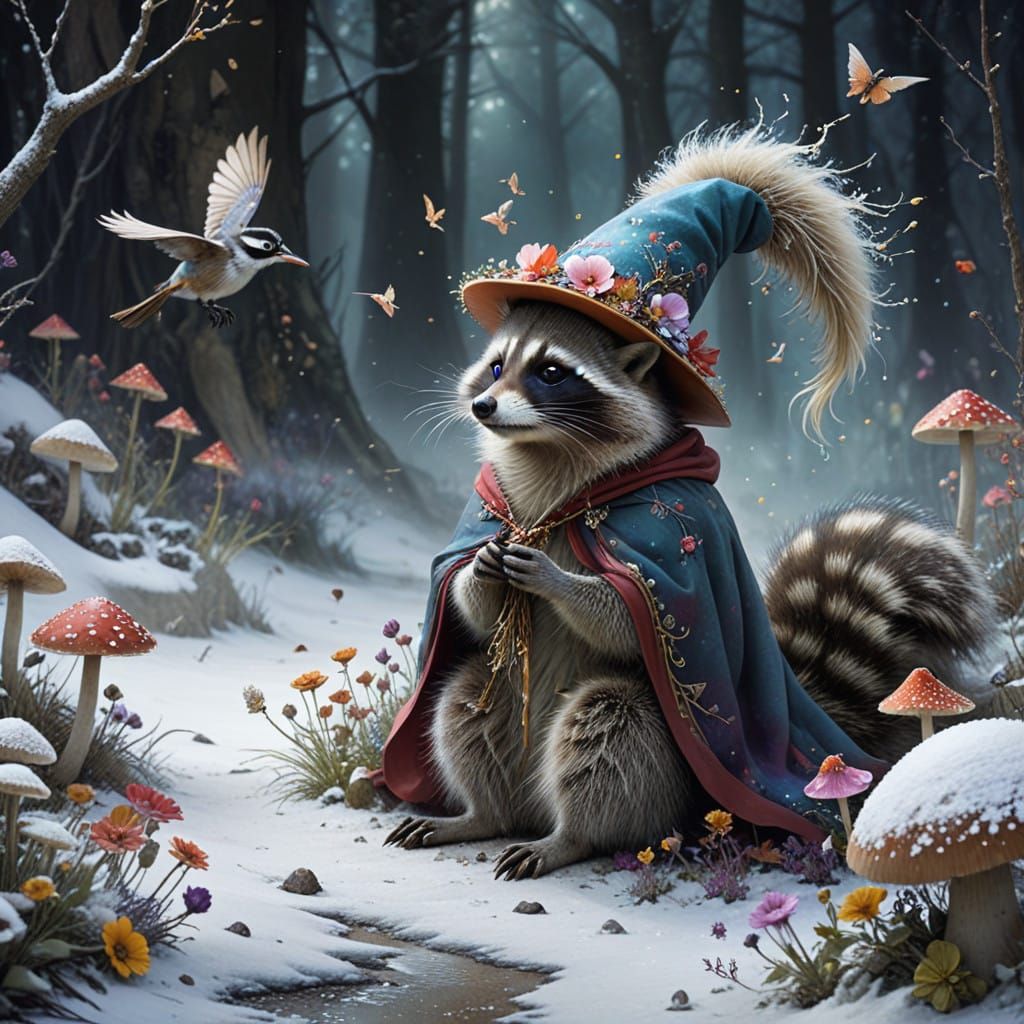 Whimsical Wizard in a Winter Wonderland
