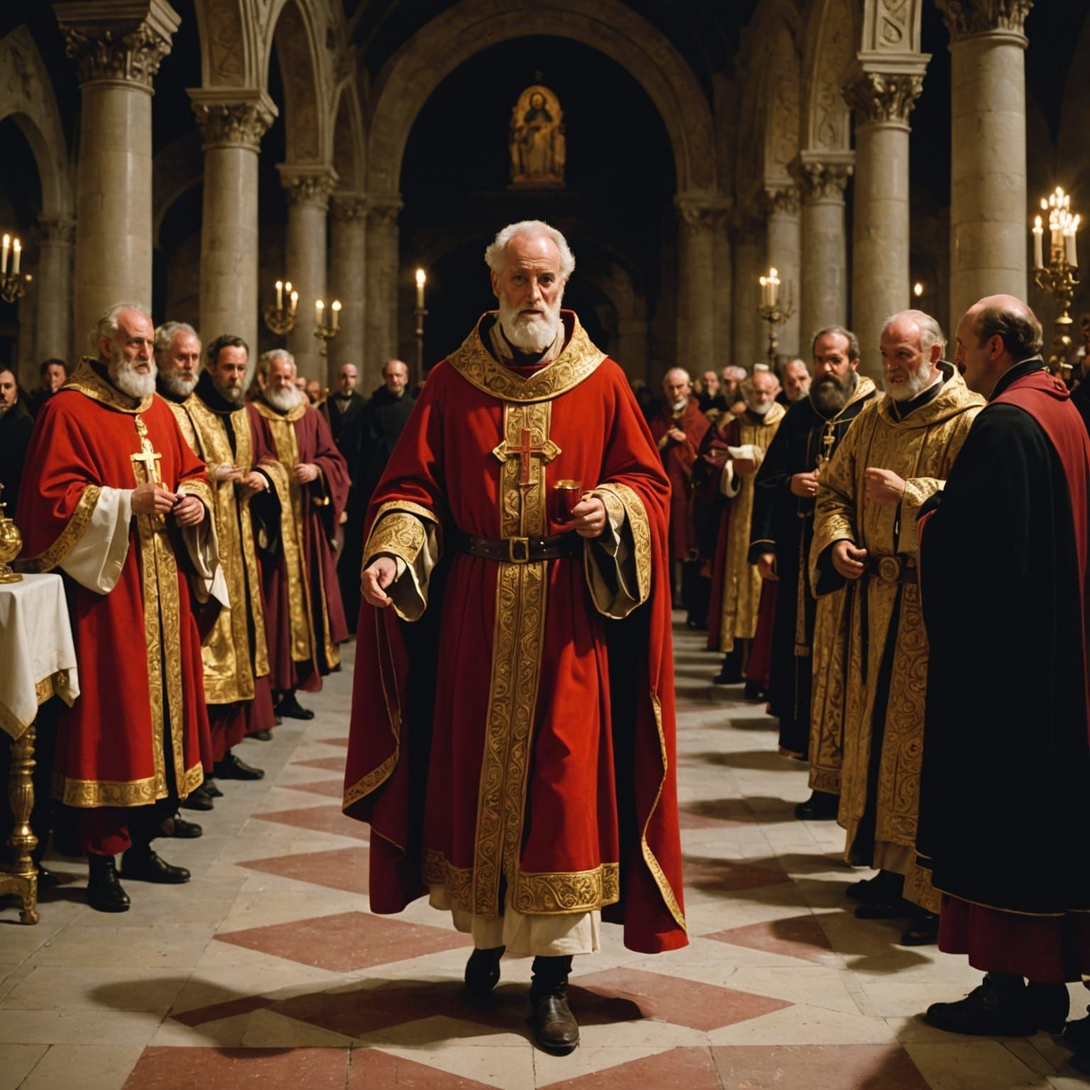 Saint Nicholas Confronts Arius at the Council of Nicaea in F...