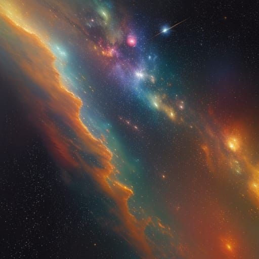 Cosmic Road of Planets Extending from Earth in Neo-Impressio...