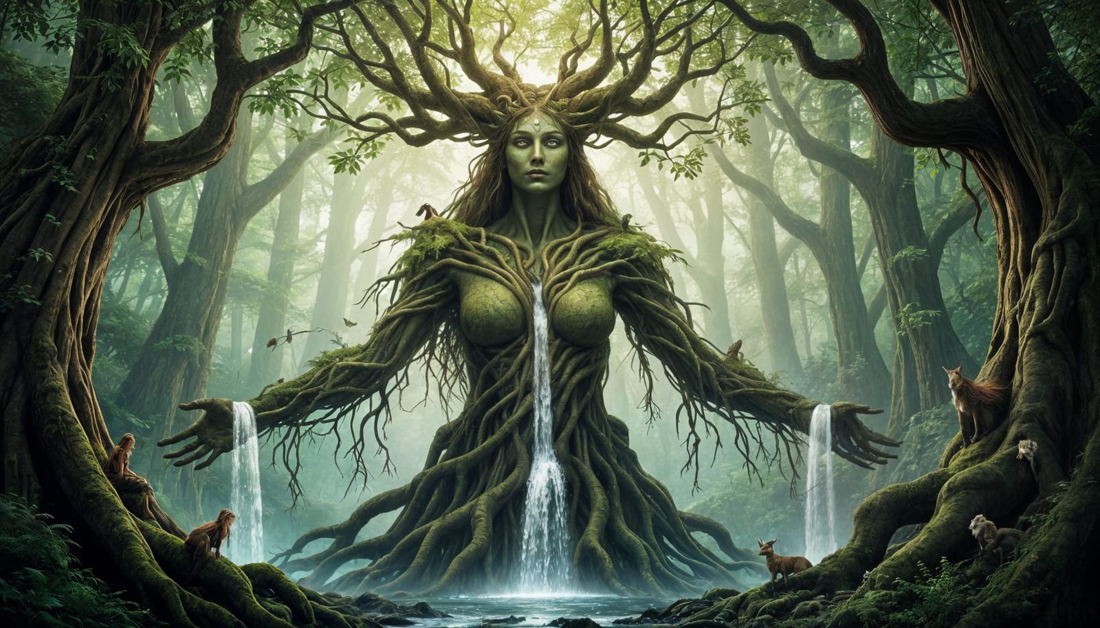The Forest Titaness: A Nature Deity of Ancient Woodland