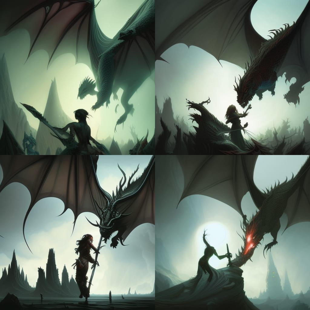 Yazhi the Dragon: Dark Fantasy Concept Art