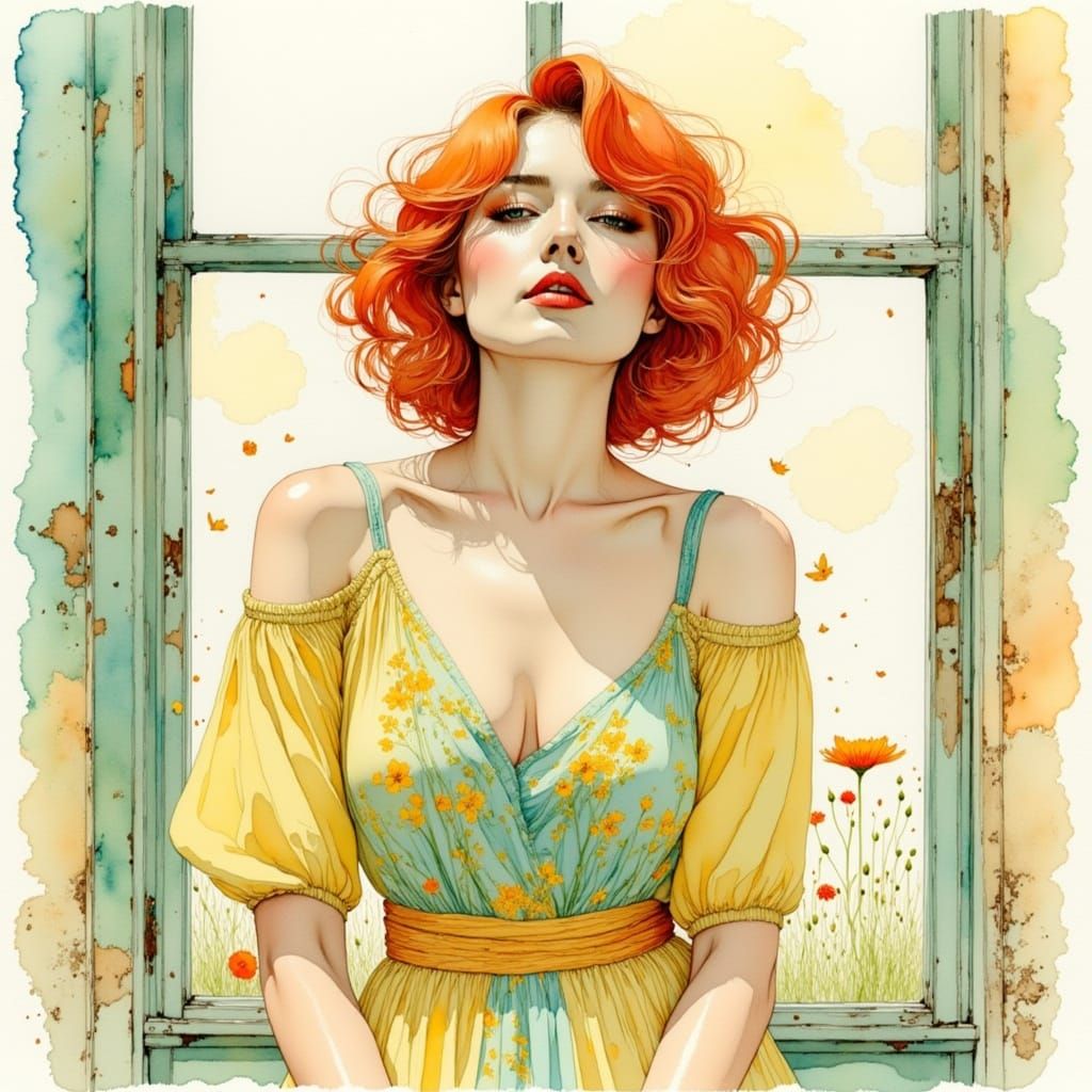 Whimsical Wildflower Dreamscapes in Watercolor Style