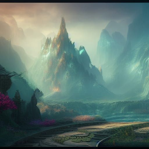 Fantastical Matte Painting in Deep Color